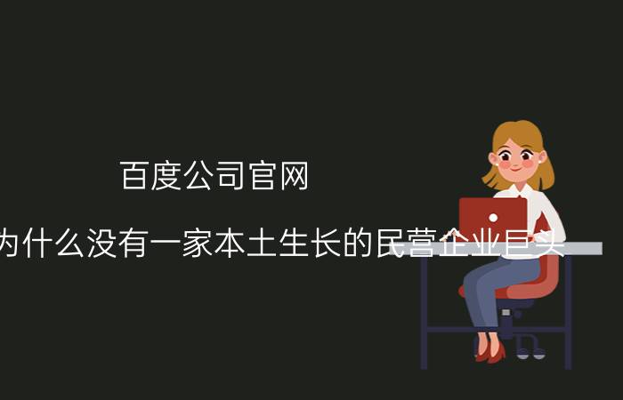 百度公司官网 魔都上海为什么没有一家本土生长的民营企业巨头，比如腾讯、阿里、百度等？